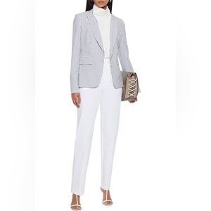 Veronica Beard Dickey CutOut Seersucker Jacket Blazer